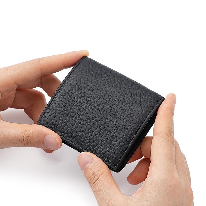 Mini Leather Small Change Wallet Top-layer Cowhide Ultra-thin Coin Storage Bag Japanese Purse
