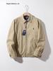 LF Men's Windproof Jacket: New Solid Color, Stand-Up or Turn-Down Collar, Black, European Style.
