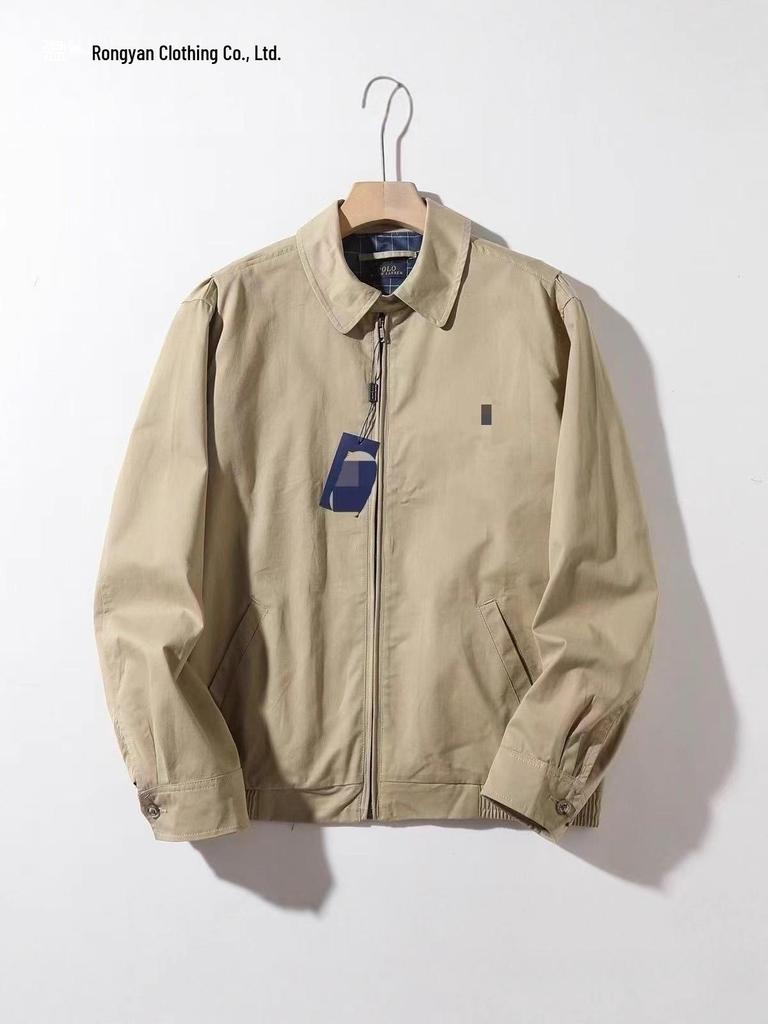 LF Men's Windproof Jacket: New Solid Color, Stand-Up or Turn-Down Collar, Black, European Style.
