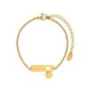 18K Gold Titan Smiley Maus Anhänger Armband - Europäischer & Amerikanischer Stil für Frauen, Weihnachts-Bestie-Geschenk
