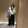 Waist Short Down Jacket Women's New Big Fur Collar Bread Jacket White Duck Down Small Winter Coat