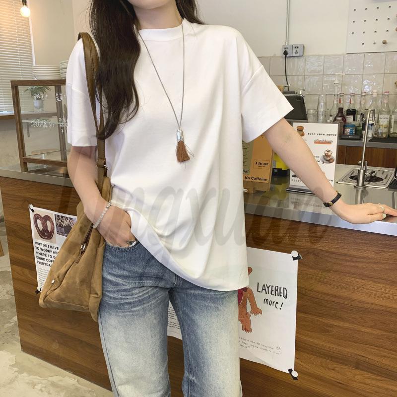 2026 Summer Pleated Waist Slimming Short-Sleeve T-Shirt - Women s Elegant Design Small белый