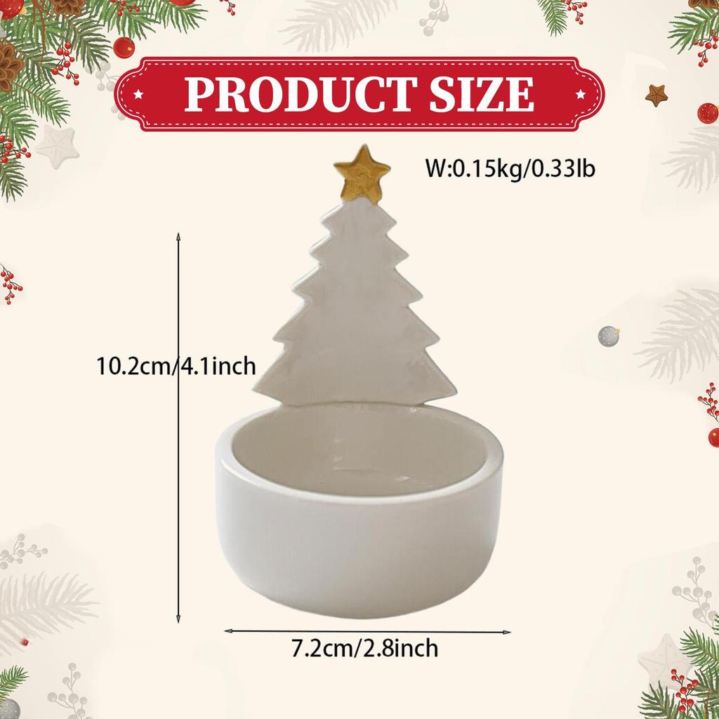 Weihnachts-Teelichthalter Kerzenbecher Klein Dekoratives Baumdesign für Tisch