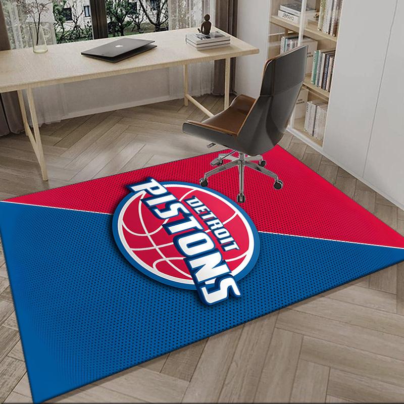 Detroit-Pistons Logo Carpet, Kitchen Rugs, Yoga Mat, Non-Slip Mats, Rug for Bathroom, Living Room Bedroom, Camping Rugs Christmas Gift