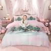 Homewish Kids Merry Christmas Duvet Cover Set For Girls Boys Snowman Snowflake Bed Set Xmas Tree Santa Claus Quilt Cover Set