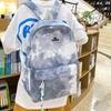 Dreiteiliges Rucksack-Set Nylon Grundschüler Tie-Dye Schultasche Damen Rucksack mit großem Fassungsvermögen mit Lunchtasche