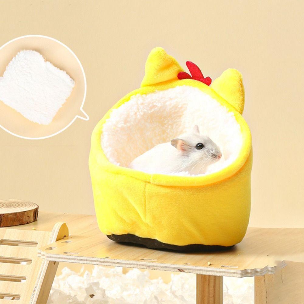 

Soft Guinea Pig Cotton Nest Plush Winter Pet House Cute Hamster Sofa Basket Winter