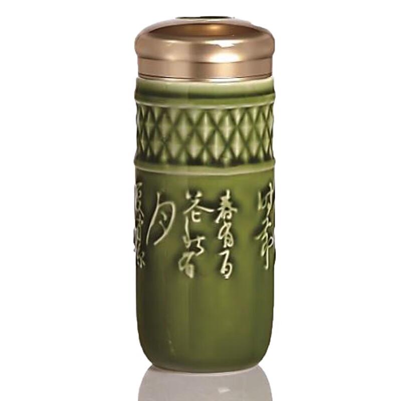 Qian Tang Xuan Double-Layer Ceramic Portable Tea Cup