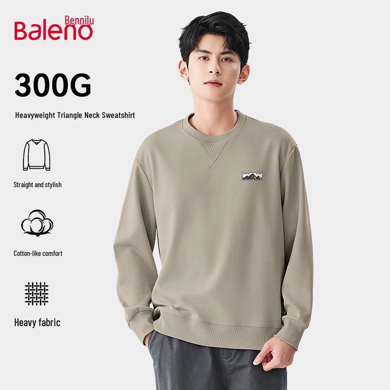 Baleno Men's Mountain Style Loose Fit Round Neck Sweatshirt