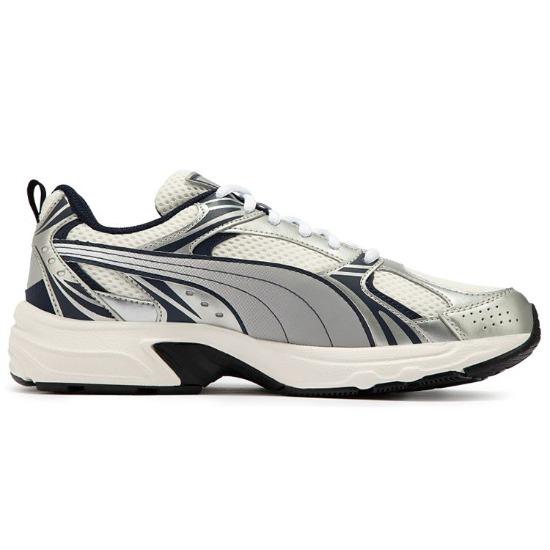 Puma Zapatillas Casuales Unisex Milenio Plata Blanca 380510-05