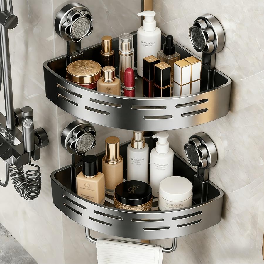 1 Bathroom Corner Shelf, No Drilling Required, Adhesive Shampoo Rack, Neatly Organizes Bath Products, Bathroom Shelf,Bathroom Storage and Organization