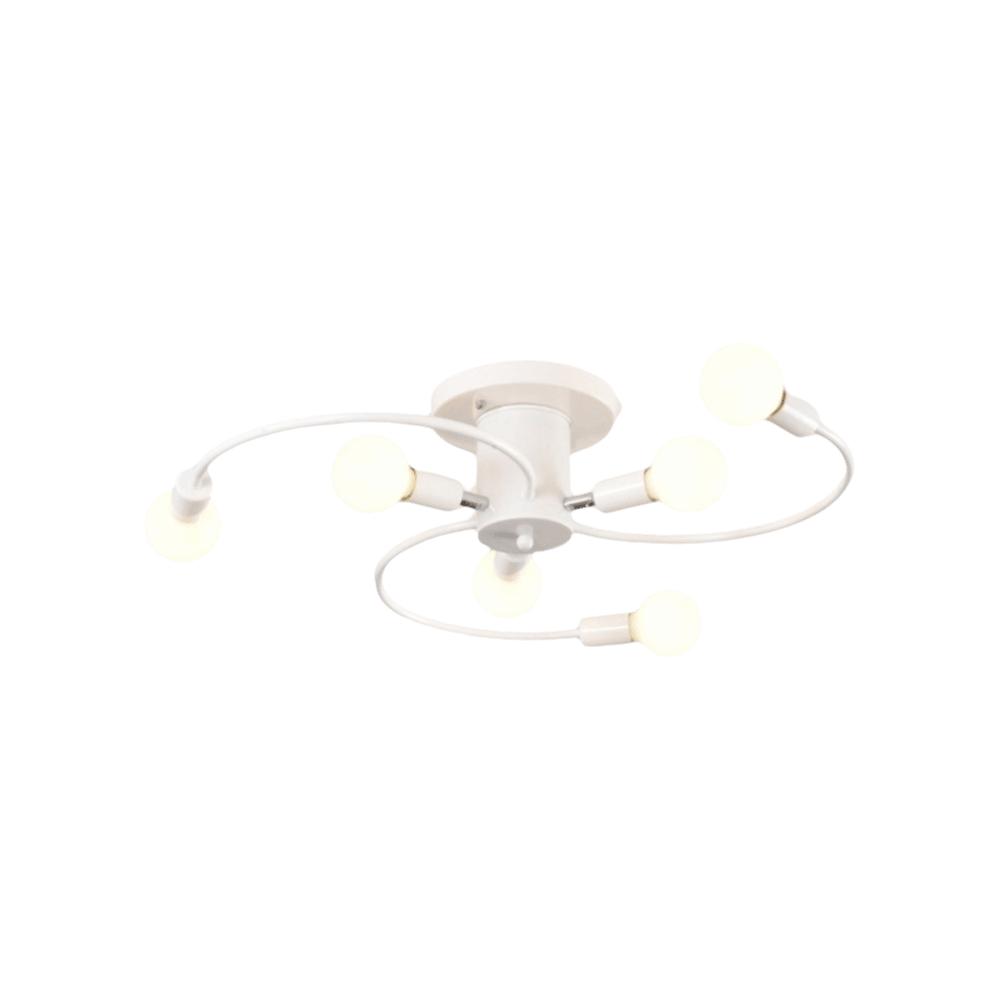 

Black White Gold Ceiling Light Soft Six Heads Nordic Ceiling Light E27 Bulb Base Energy Saving LED Ceiling Light Kitchen белый