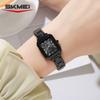 SKMEI 2582 Watch Waterproof Date Fashion Steel Strip Light Luxury Watches Montre Femme Exquisite Square Business Women's Quartz