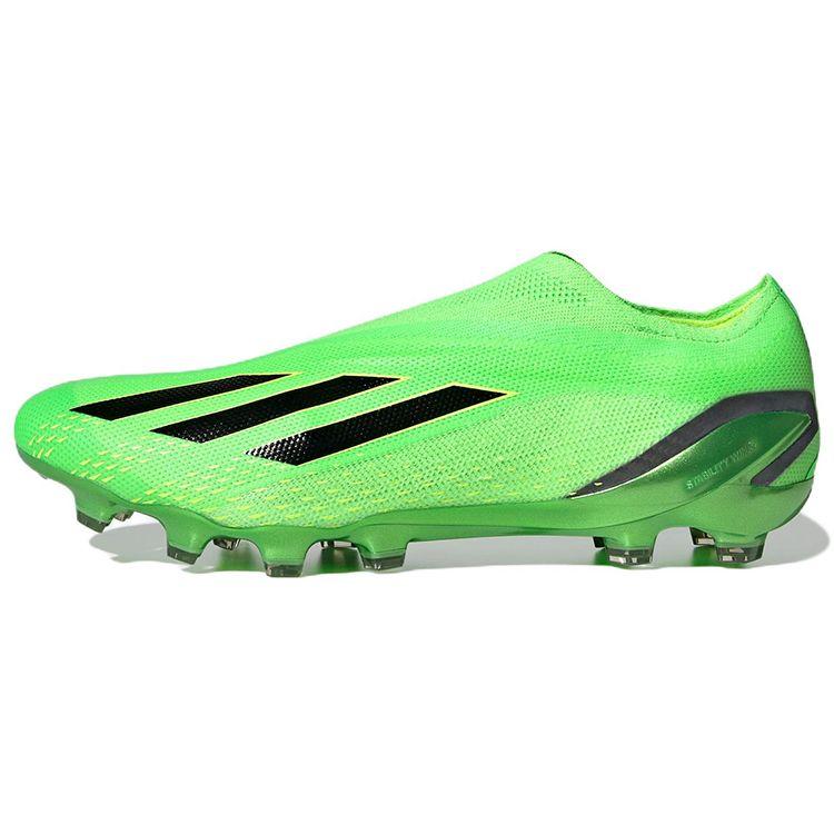 Adidas X Speedportal + Round Toe Slip-On AG (Rubber Short Studs) Non-Slip Durable Football Shoes Men Football Shoes Fluorescent-Green GW8405