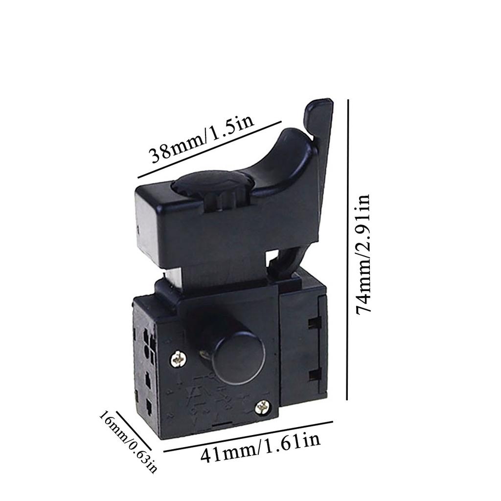 Drehzahlregelschalter Arretierung Elektrowerkzeug Bohrmaschine Drehzahlregelung Auslöserknopfschalter, Schwarz