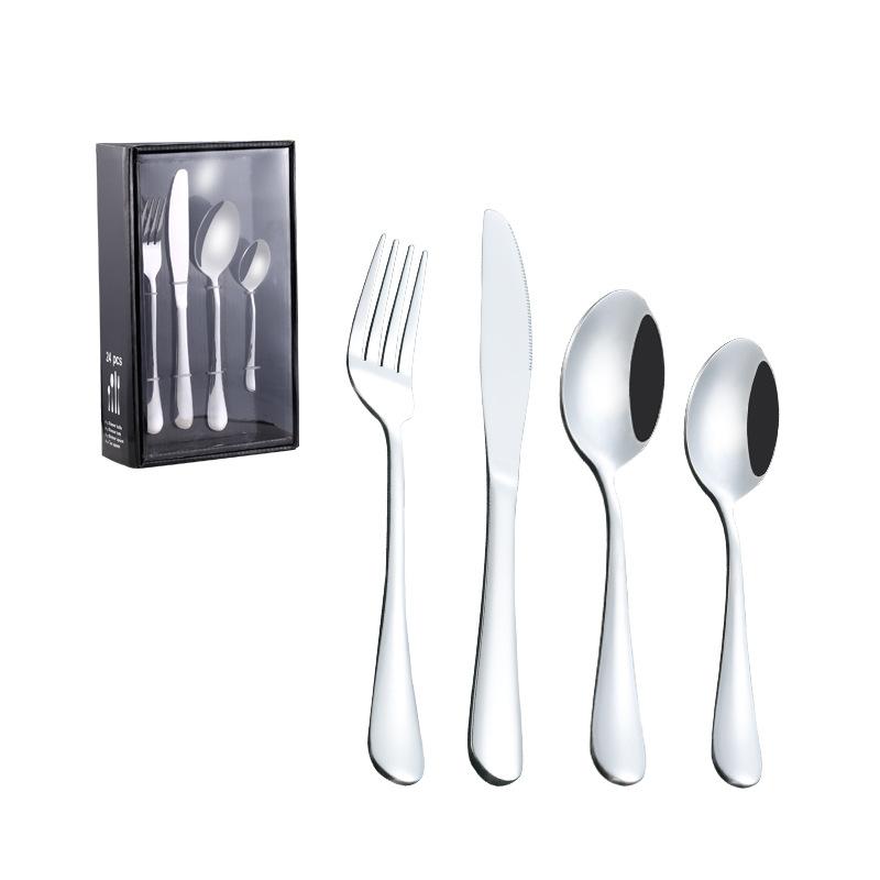 Hot Sale 20PCS Stainless Steel Tableware Steak Knives and Forks Set Gold Color Knives, Forks and Spoons Gift Set