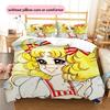 Candy Candy  Pattern Bedding Quilt Set  Home Decoration  Gift (1 * duvet cover + 2 * pillowcase  without core)
