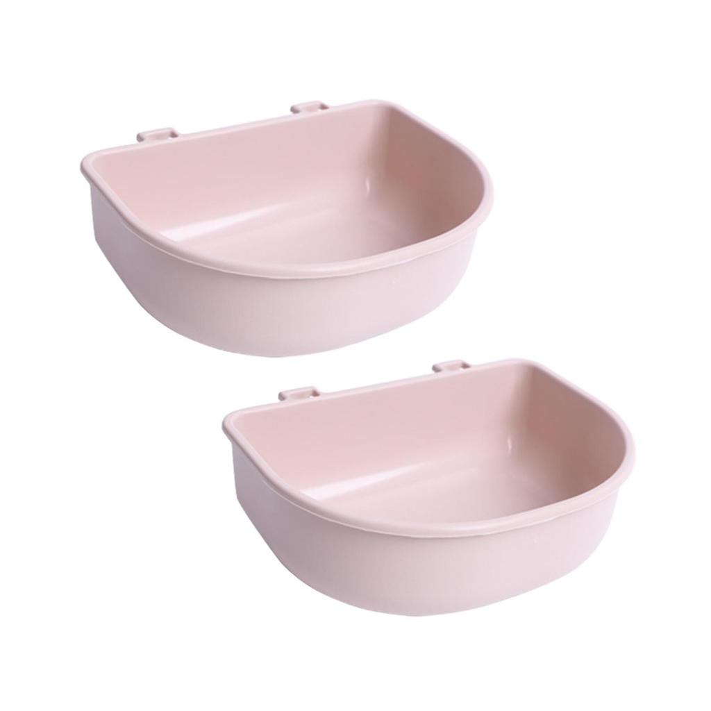 2Pcs Crate Dog Bowls Easy to Mount Water Feeder Dish for Wire Cages or Crates