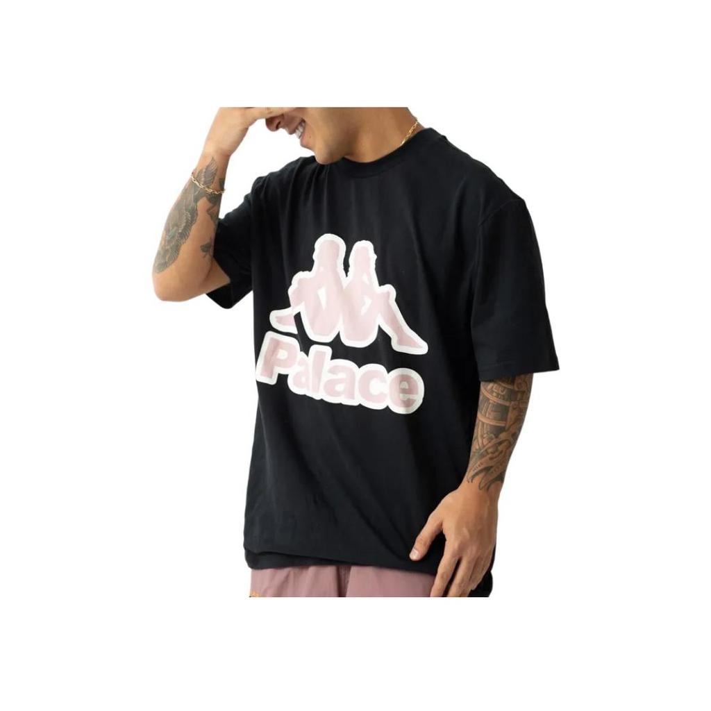 Palace X Kappa Collaboration FW21 T-Shirt Unisex T-Shirt Black P21KPTS001