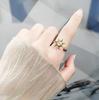 Sunflower Spinning Ring Adjustable Stress Relief Band With Universal Wheel Design Stackable Fashion Jewelry For Women