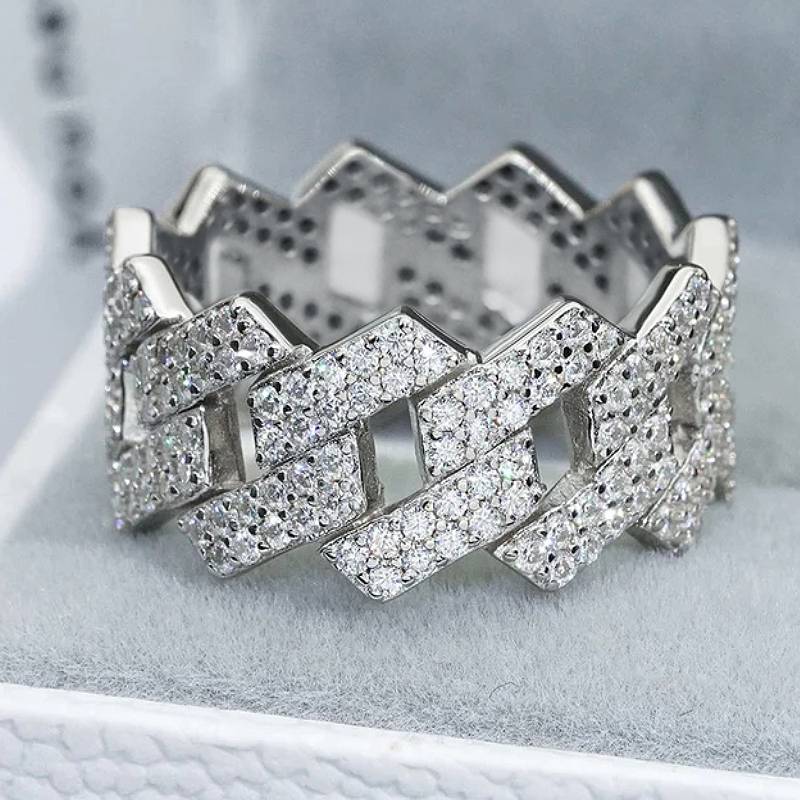 

Huitan Linked Design Ring Delicate Women s Accessories Full Bright Cubic Zirconia Elegant Fashion Party Daily Versatile Zircon 7