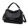 Vintage Soft Leather Handbag For Women Small Capacity Multi-Pocket Tote Bag 3-Way Convertible Shoulder Crossbody Bag, Casual Daily Commuter Hobo Bag