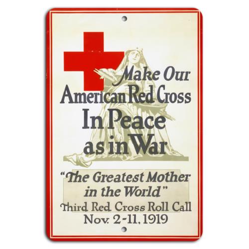 Support Our Red Cross Peace  War Roll Call Aluminumtin sign 20x30cm（7.8x11.8inch）