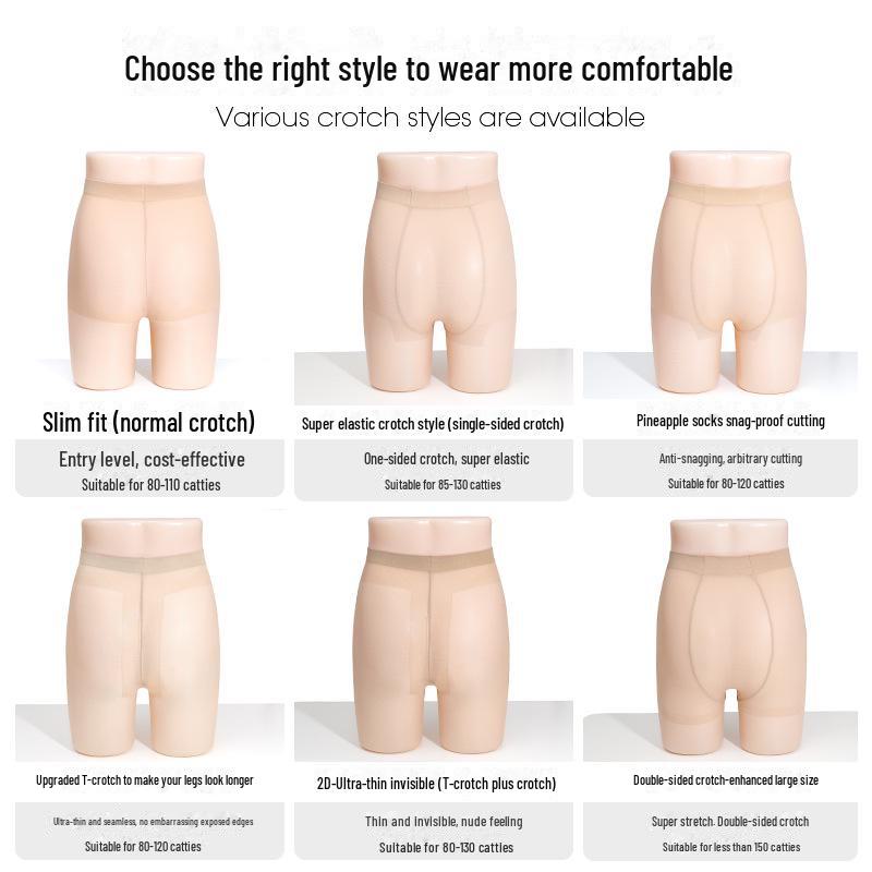 Damskie letnie przezroczyste pończochy - antypoślizgowe, w kolorze skóry, z filtrem przeciwsłonecznym i wzorem antypoślizgowym