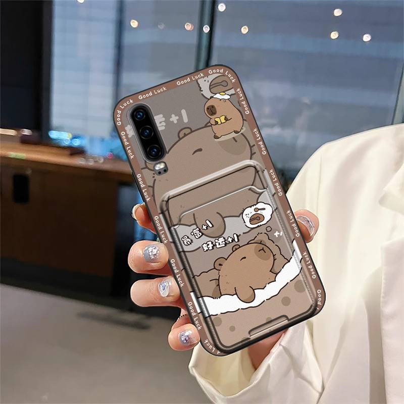 Schmutzabweisende Hülle Handyhülle Für Huawei P30 Graffiti Stoßfest TPU Kartenfach Staubdicht Vollständiger Schutz Langlebig Cartoon