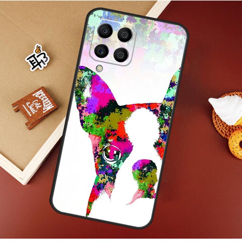 Boston Terrier Dog Case For Samsung Galaxy M55 M35 M15 M56 M36 M16 M06 M31 M13 M33 M53 M12 M32 M52 M14 M34 M54