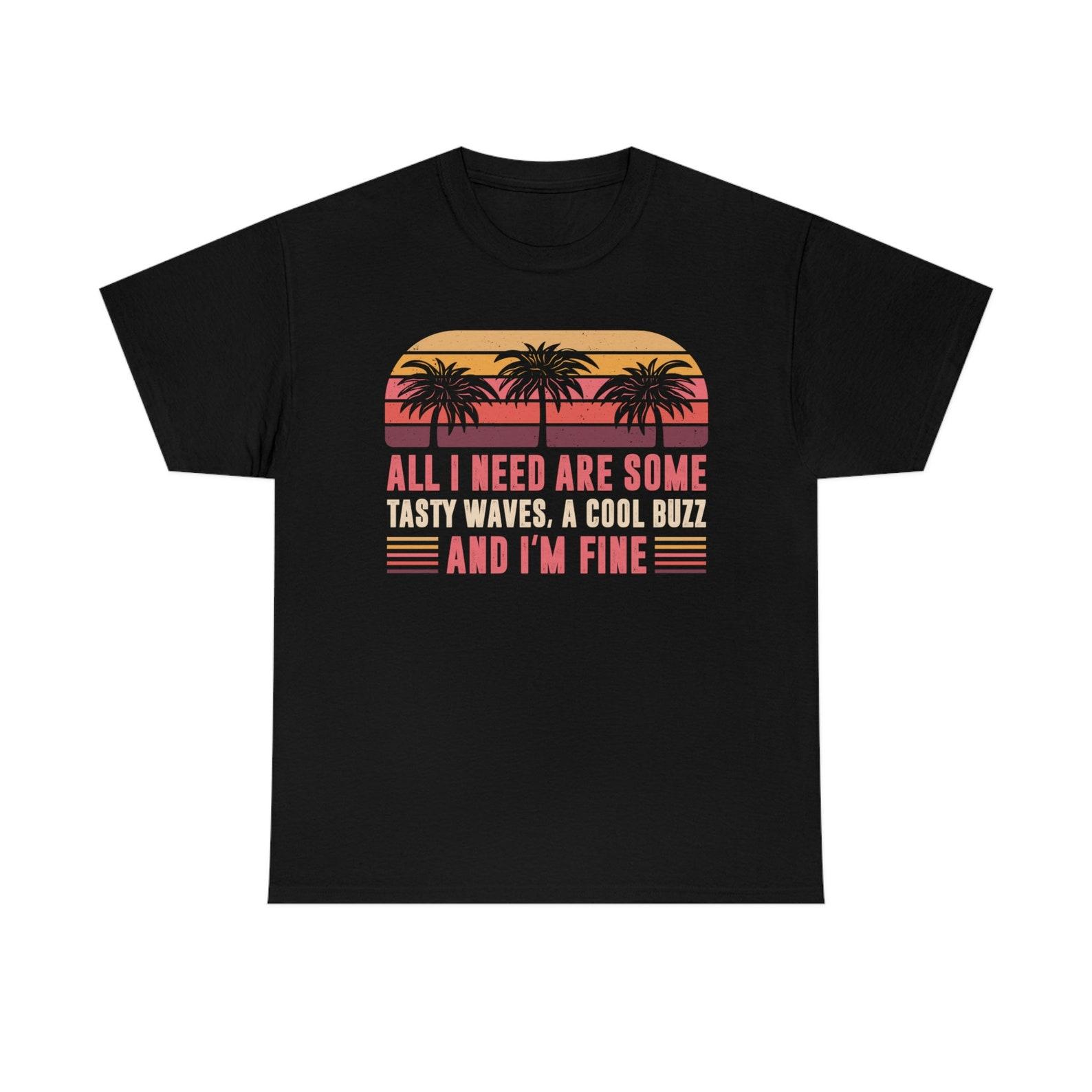 A Cool Buzz And Some Tasty Waves Vintage T-Shirt S