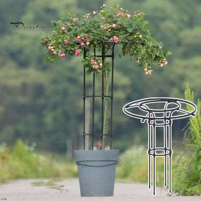 Treliça de jardim de metal para plantas trepadeiras, gaiola superior de guarda-chuva, torre de suporte de planta vertical, estrutura de escalada para plantas em vasos, flores trepadeiras