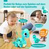 Giocattolo per Neonato Dino - Elettrico Omnidirezionale Suono e Luce Musica, Giocattolo Educativo per l'Apprendimento Precoce per Neonati, Unisex per Bambini e Bambine