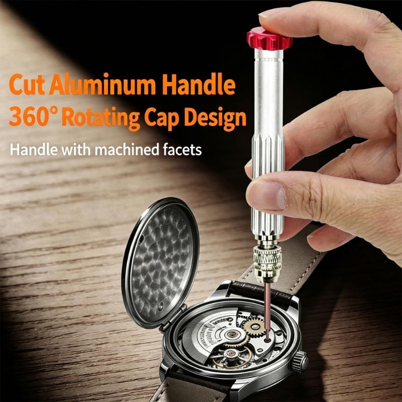Eyeglass Phone Watch Screwdriver Set with 20 Driver Heads, 21 Piece Repair Tool Kit for Careful Small Screw Service and Home Storage