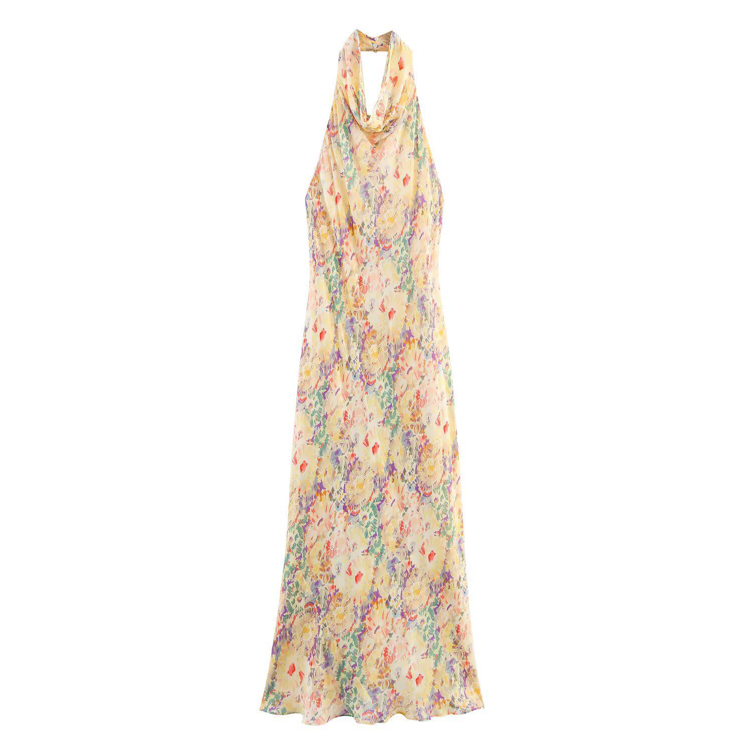 Summer Floral Print Slimming Dress 3830843 L цветочные печати