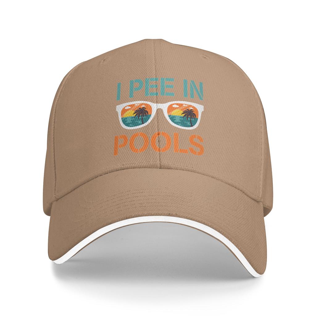 I Pee in Pools Sunglasses Sun Baseball Cap Summer Fashion Hip Hop Hats For Men Women Outdoor Gym Baseball Caps