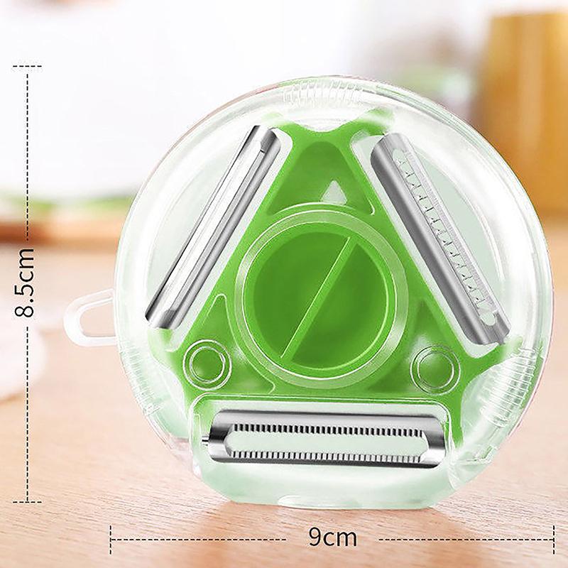 

3 в 1 набор Magic Trio Peeler, ломтерезка, измельчитель, овощечистка, нарезка соломкой, многофункциональное лезвие для очистки и снятия цедры, терка, кухонный инструмент, аксессуары зелёный