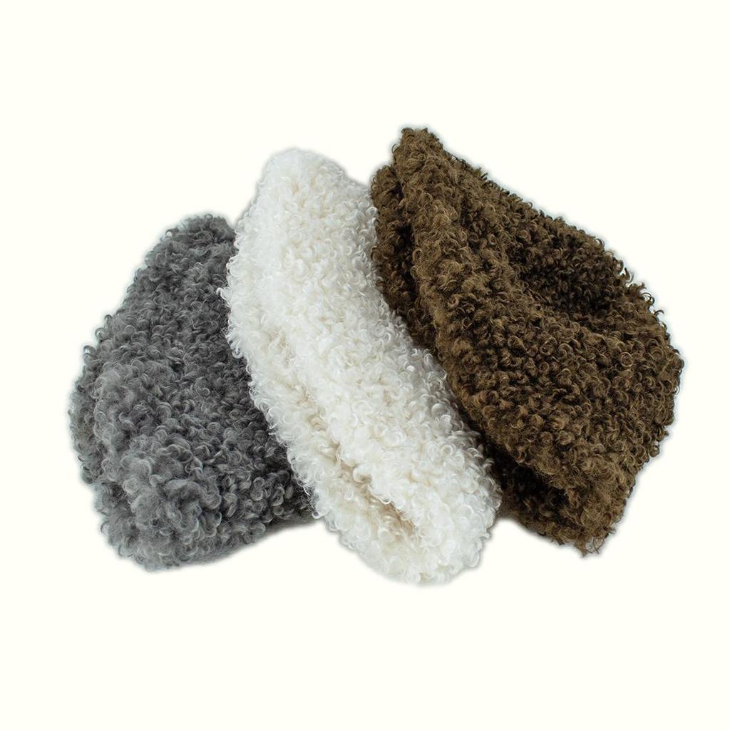 Cappello da pescatore invernale da donna in lana di agnello, cappello a cloche alla moda, cappello caldo con tesa larga, cappello da donna WGLUVF taglia unica per tutte
