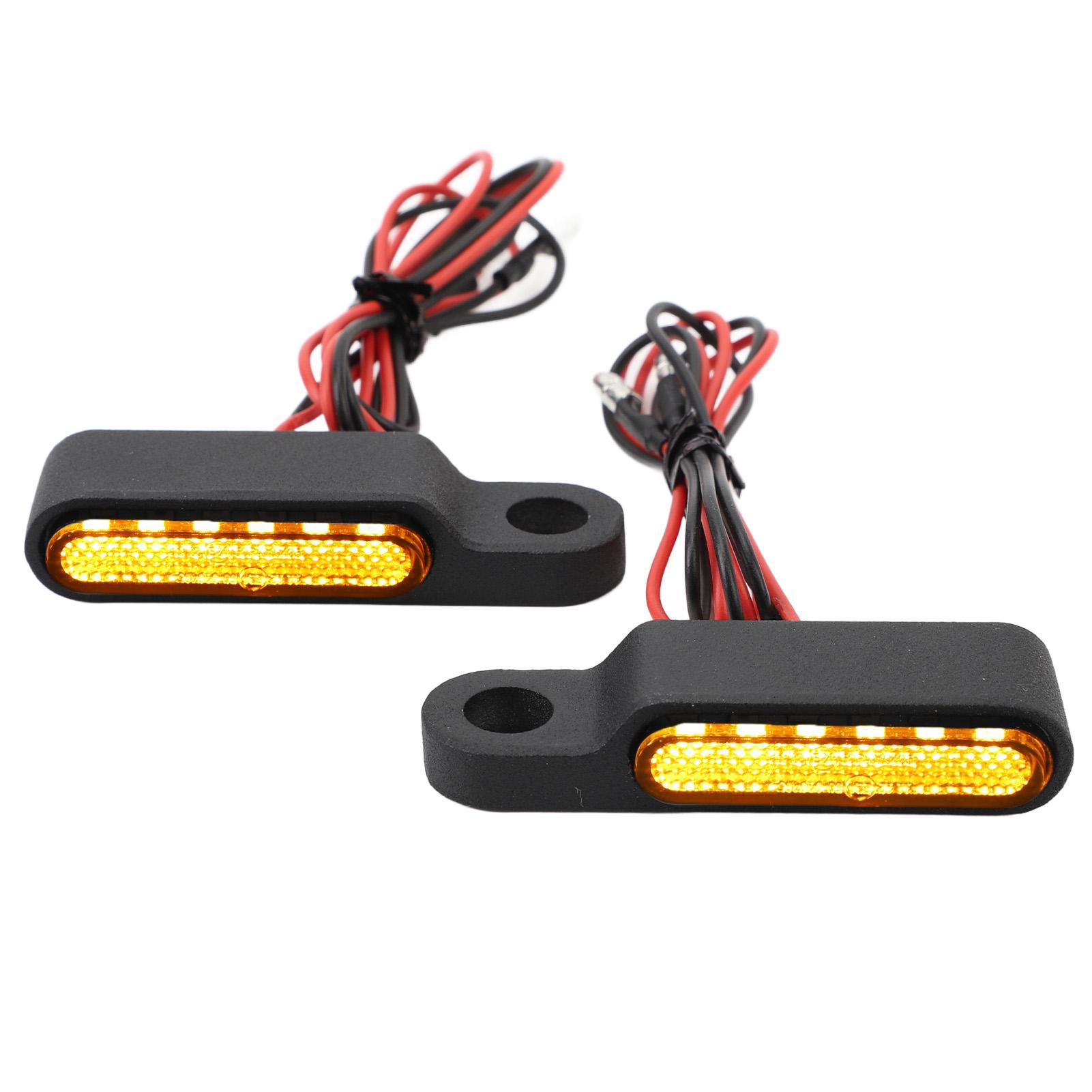 

DC 12V мотоциклетный руль мигающие индикаторы янтарного цвета мини светодиодные указатели поворота свет для CB1000R чёрный