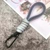 Accessories Fluorescent Phone Strap Braided Strips Keycord Mesh Lanyard Keychains Key Rings