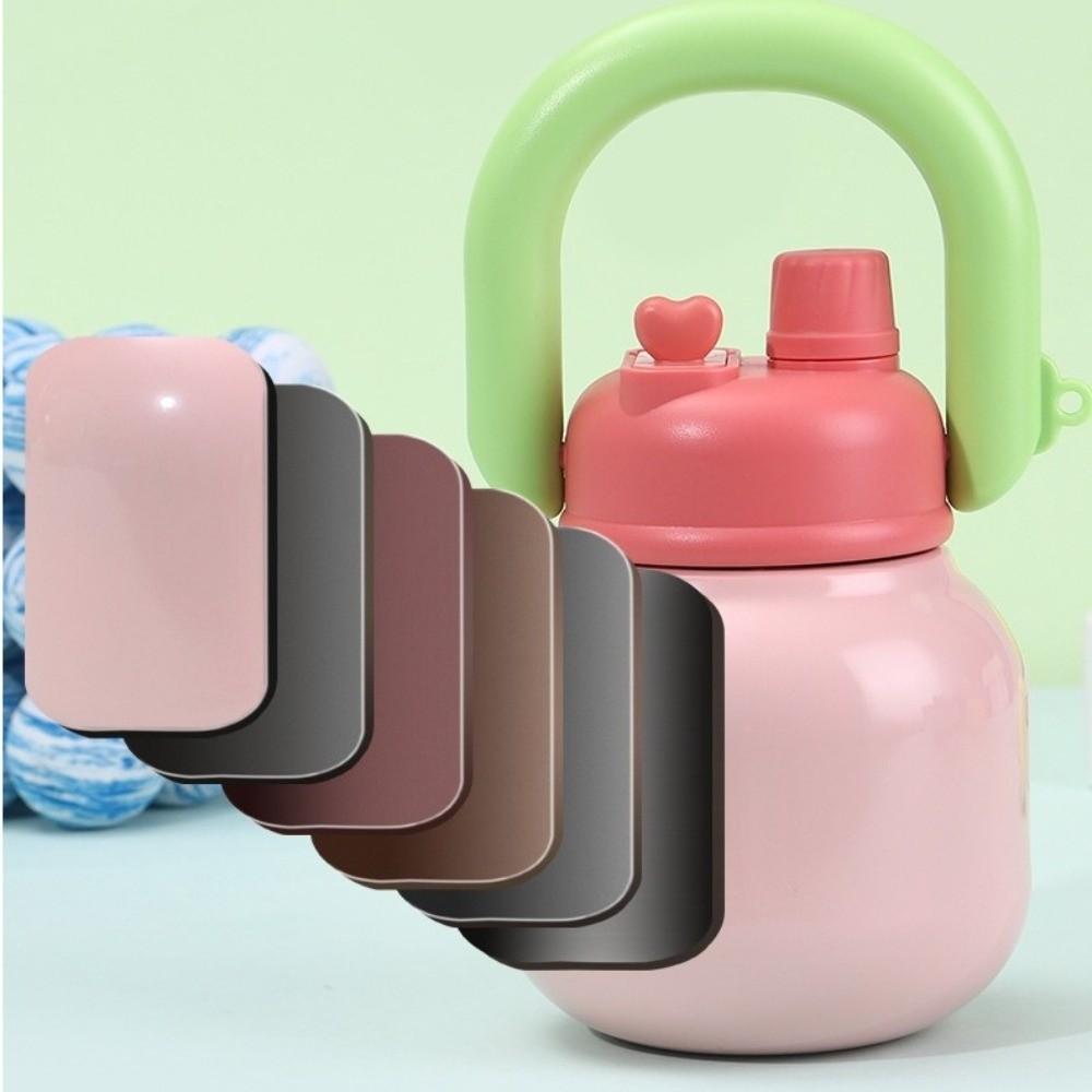 Leak-proof Thermal Cup 650ml Student Straw Cup Cute Vacuum Flask