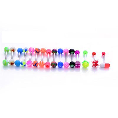 16 szt. Różnych stylów Bartongue Bar Body Piercing Biżuteria chirurgiczna