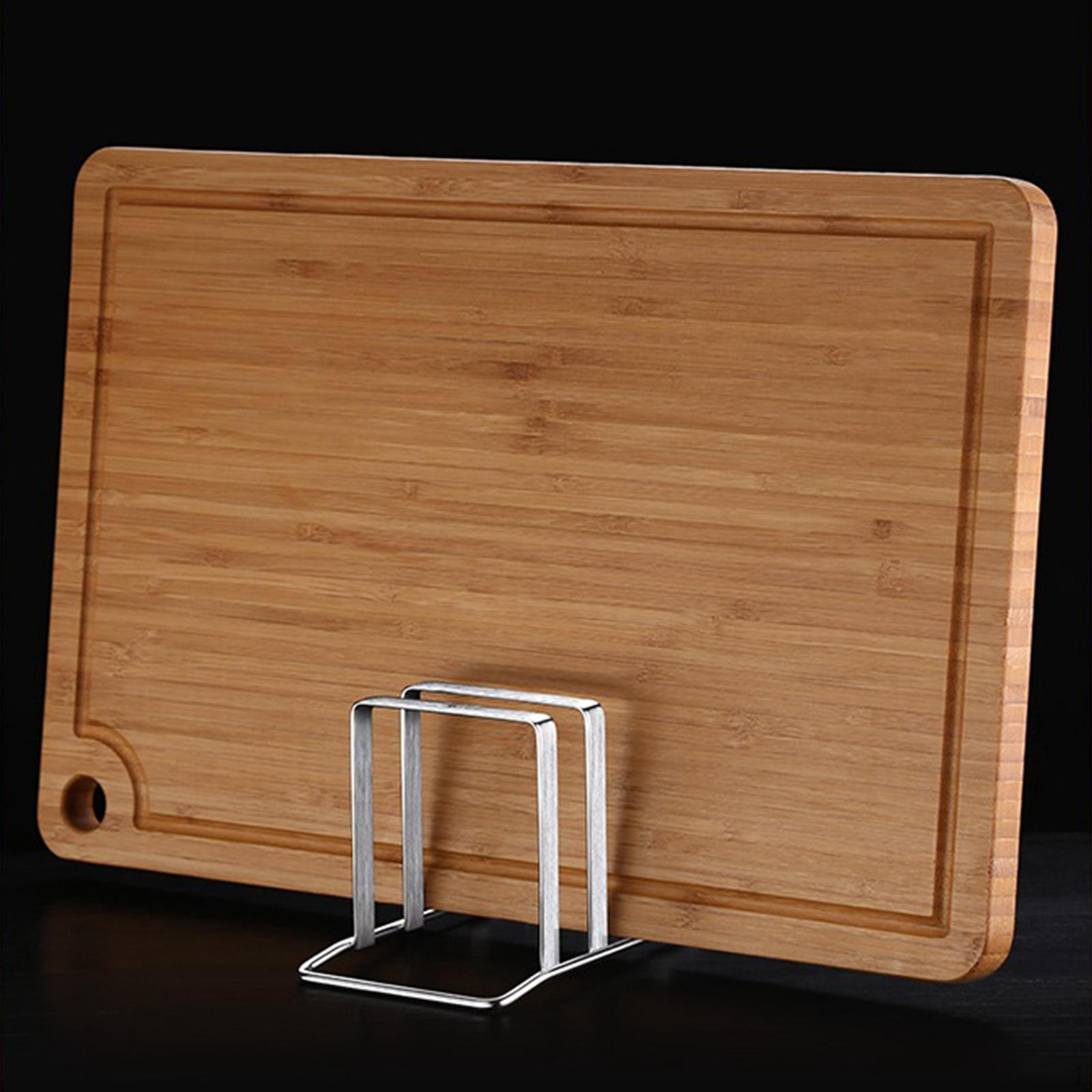 

Cutting Board Rack Cookware Holder Freestanding Chopping Organizer Pot Pan Lids for Small