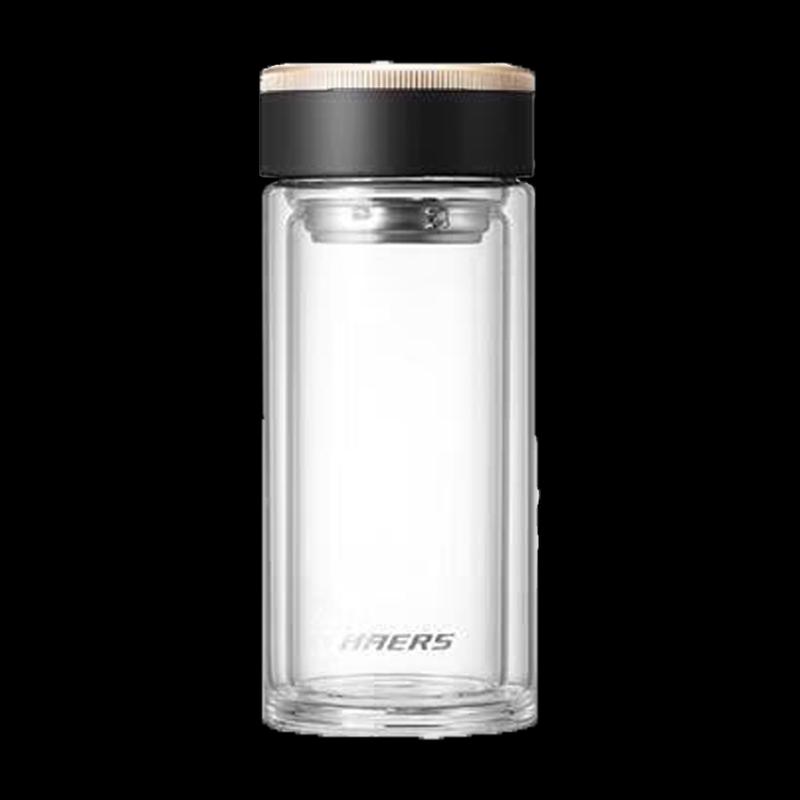HAERS Double-Layer Tea Infuser Glass Cup 320ml 320ml