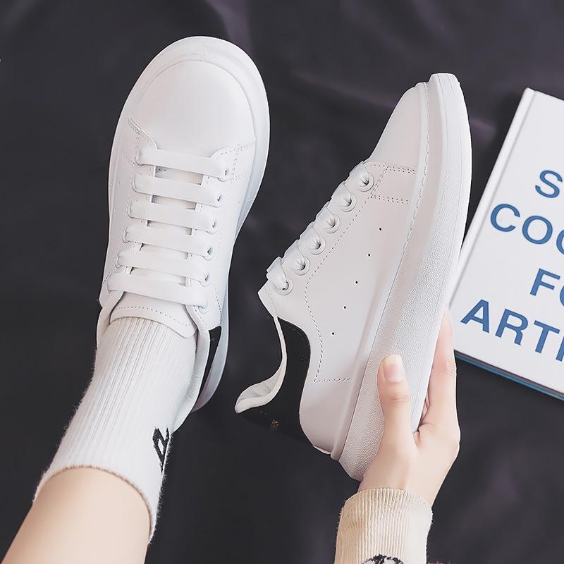 McQueen little white shoes women's platform spring and autumn new heightening dad shoes trendy casual sports shoes