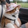 Breathable Pet Sun Hat Adjustable Cat Fisherman Hat Fashion Pet Visor Hat  Outdoor Travel