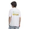 Golf HEAT Back Graphic Mock Neck Short Sleeve Shirt White [Adidas Golf] .RDY