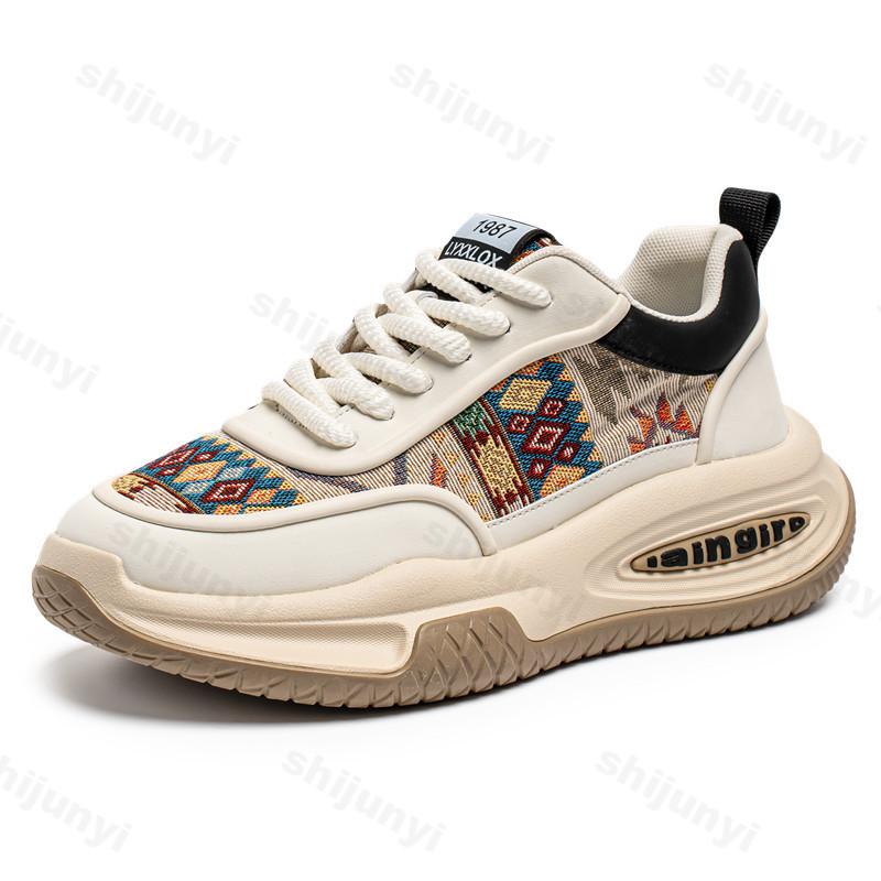 Fashion 2025 New Men's Casual Shoes Spring Mesh Breathable Comfortable Versatile Thick Sole Shoes Fashion Trend Non slip Chunky sneakers