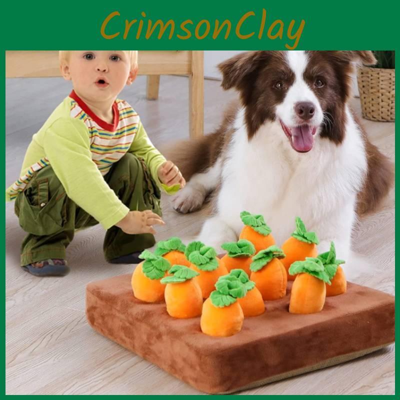 Plush Carrot Dog Interactive Toy For Stress Relief And Chewing Fun