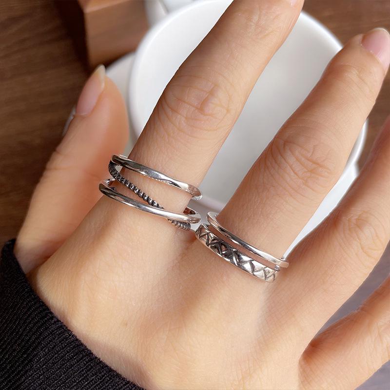 Lan Zhi Koreanischer Stil 925 Sterling Silber Verstellbarer Ring für Damen